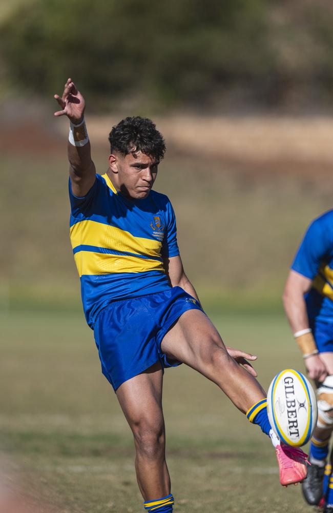 Illy Baravilala of Toowoomba Grammar School 1st XV against Churchie 1st XV in Round 4 GPS Queensland Rugby at TGS Old Boys Oval, Saturday, August 3, 2024. Picture: Kevin Farmer