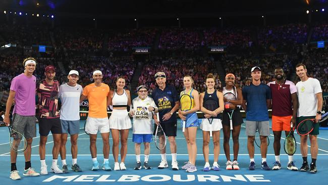 Leonid and Henry stood alongside some of tennis’ biggest stars at the event. Photo: Morgan Hancock/Getty Images