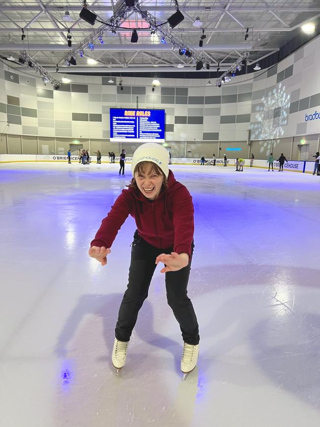 Gemma Rushton cools off at the O’Brien Ice House in Docklands. Picture: Gemma Rushton, Southbank.