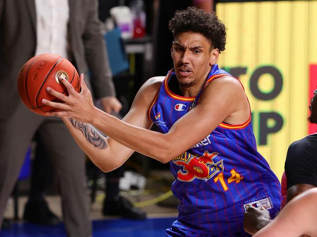 Kyrin Galloway of the 36ers during the round 20 NBL match between Adelaide 36ers and New Zealand Breakers. (Photo by Sarah Reed/Getty Images)