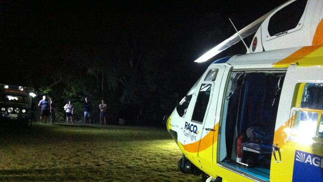 File photo of the RACQ rescue helicopter. A 39-year-old Toogoom man has been charged with drug driving following a horror head-on between two 4WDs on the Bruce Hwy at Curra on March 20, which left a man trapped in the wreckage and seriously injured.