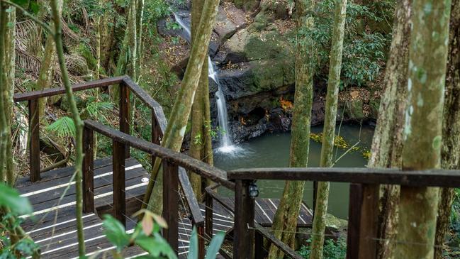 There are five main waterfalls on the property and multiple smaller ones across its creeks.