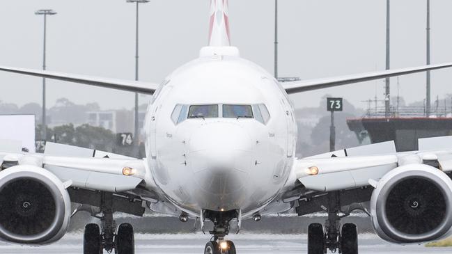 SYDNEY, AUSTRALIA - NewsWire Photos May 6, 2021: A Qantas aircraft taxiing at Sydney Airport.Picture: NCA NewsWire / James Gourley