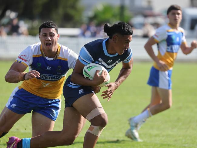 Pictured is The Peter Mulholland Cup at Ringrose Park, Wentworthville today. Patrician Brothers Blacktown v Matraville SHS. Picture: Tim Hunter.