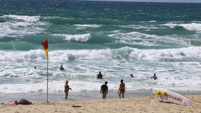 The beach and surf off Philip Park. Pic by David Clark.