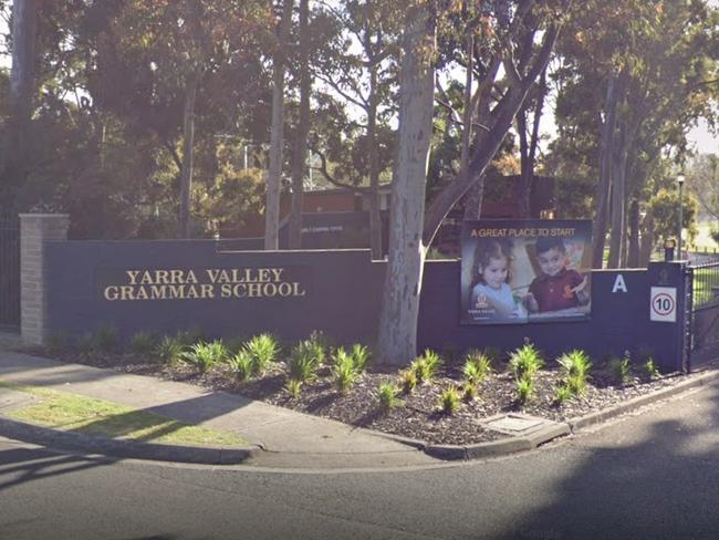 Yarra Valley Grammar School in Melbourne’s outer east.