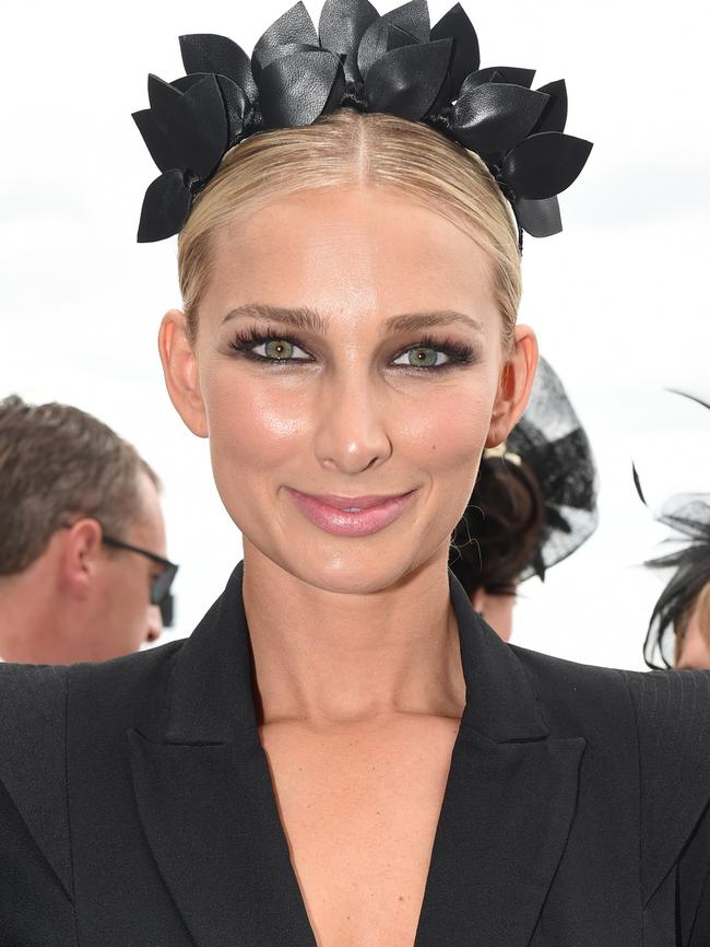 The Bachelor contestant Anna Heinrich in the Birdcage on Victoria Derby Day in Flemington Saturday Oct. 31, 2015. The Victoria Derby Day is part of Melbourne's spring racing carnival. Picture: AAP Image/Tracey Nearmy.