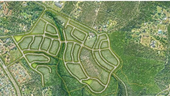 An indicative map of the proposed 'Lizard Rock' development at Belrose. Picture: Cox Architecture