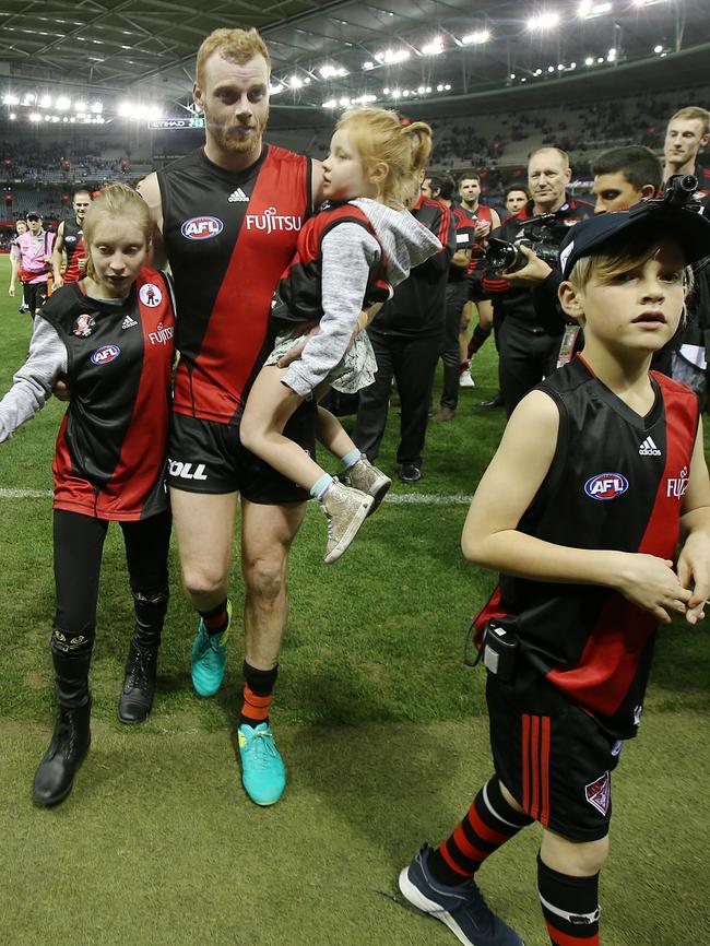 Adam Cooney retired at the end of 2016 and now he looks after the kids … Picture: Michael Klein