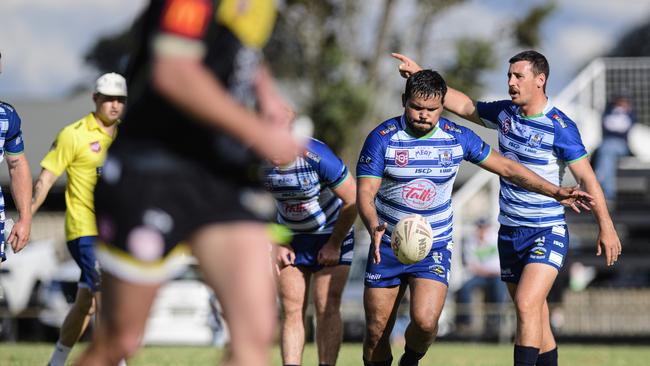 Brothers captain Cory McGrady (pictured in action against Gatton in TRL A-grade Round 6) scored against Dalby on Saturday. Picture: Kevin Farmer