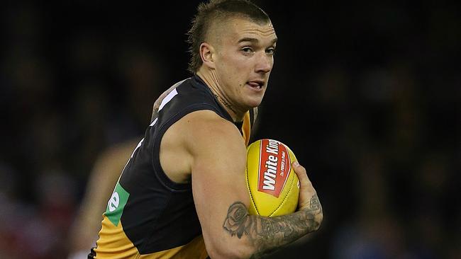 Dustin Martin has more than likely left his Brownlow Medal run too late. Picture: Wayne Ludbey