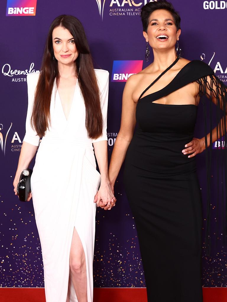 Karina Natt and Narelda Jacobs. Photo: Chris Hyde/Getty Images for AFI