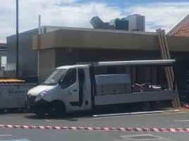 Emergency services at the scene of the accident at a cafe in Ashmore. Picture: 7 News Gold Coast