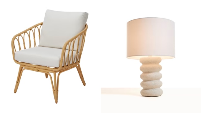 The Marley Chair and Hudson Lamp. Image: Kmart