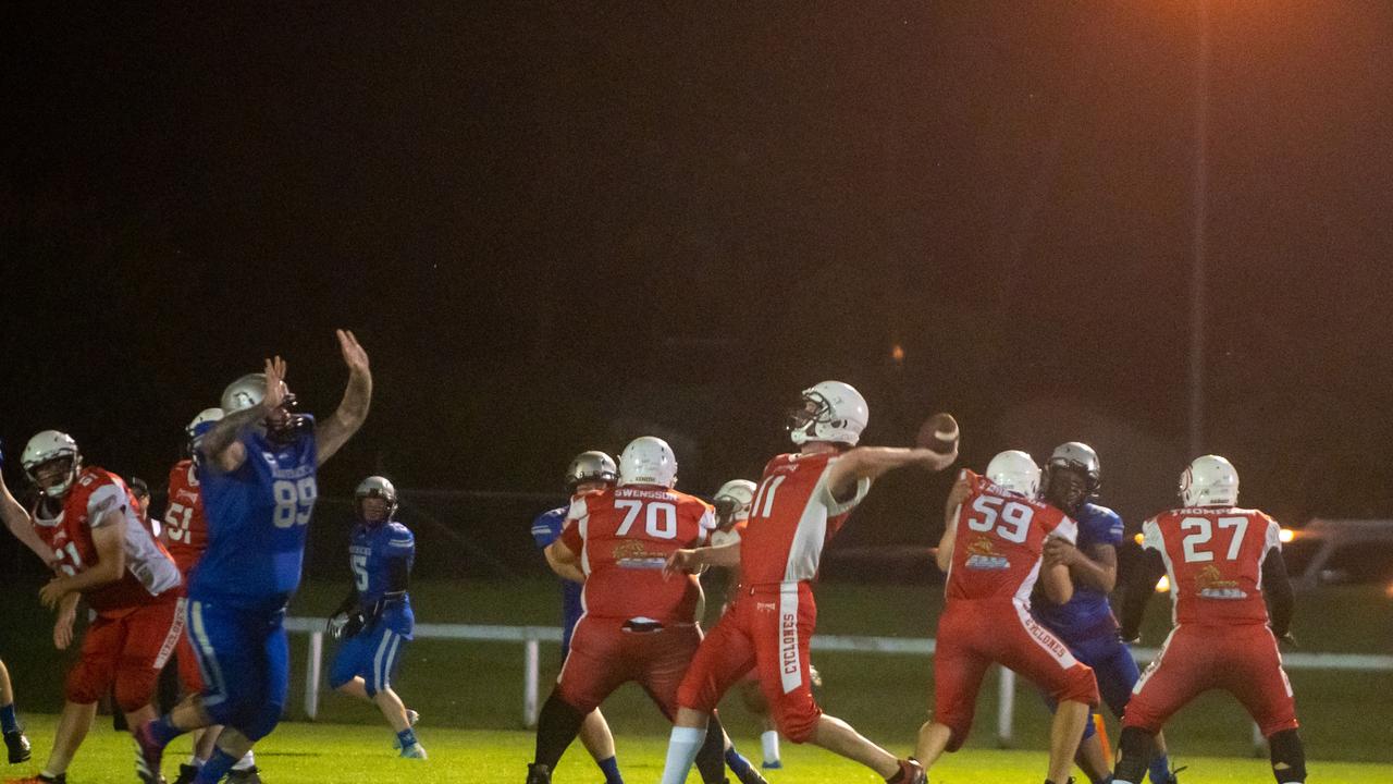 Mackay Gridiron vs Townsville Cyclones at West Tiger Park Walkerston. Saturday 20 January 2024 Picture:Michaela Harlow