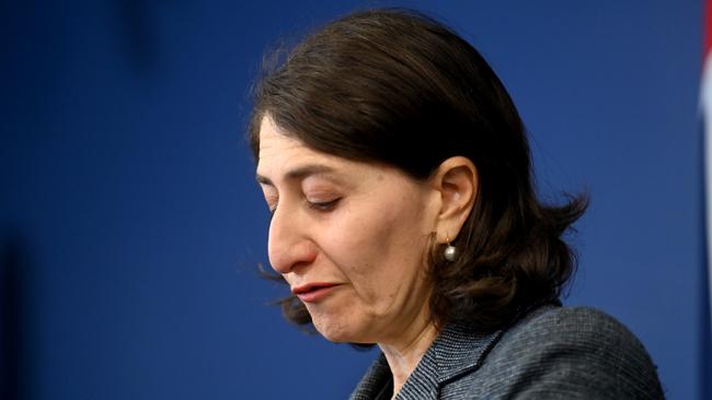 NSW Premier Gladys Berejiklian announces her resignation last Friday. Picture: Jeremy Piper