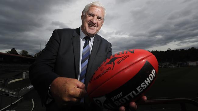 Tasmanian Hall of Fame Icon and Bupa Australia's Head of Marketing Development Peter Hudson. TSL Season Launch, North Hobart Oval. Picture: RICHARD JUPE