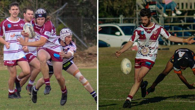 (L-R) Kenny Mitchell and Jack Hukins have been the spearheads for Tathra Sea Eagles this year. Picture: SEMPHOTOGRAPHY