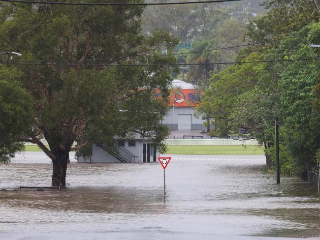 Lismore city centre and surrounds under floodwaters ahead of Cyclone Alfred. Picture: Matrix/ Nathan Smith