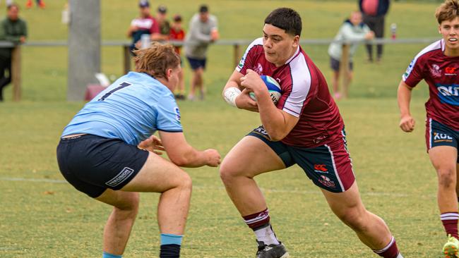 Sio Kite. Super Rugby Under-16 action between the Queensland Reds and New South Wales Waratahs. Picture courtesy of James Auclair.