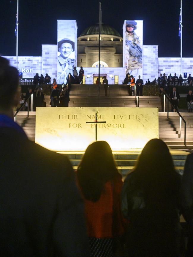 Crowds gather ahead of the Dawn Service at the Australian War Memorial last year. Picture: Getty Images