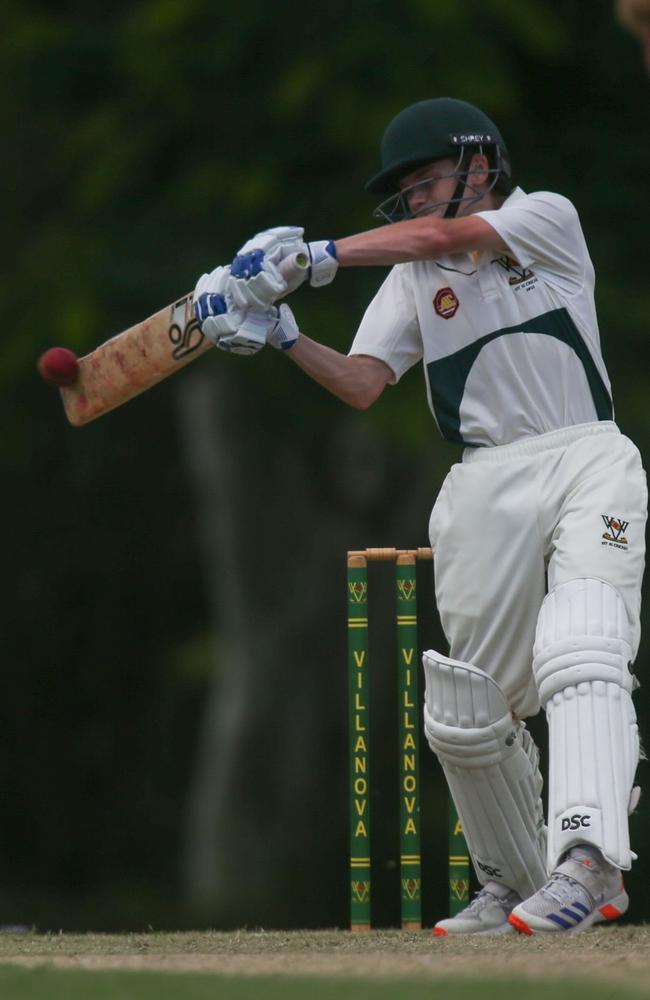 Christian Frederiksen. AIC First XI cricket between Villanova College and St Laurence photos by Stephen Archer