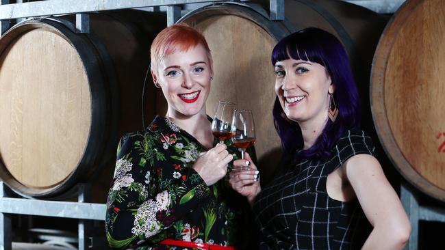 Chanie Hyde, left, and Ren Butler at the Starward distillery in Port Melbourne.