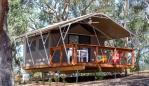 Glamping tent at the Port Stephens Koala Sanctuary. Picture: Brent Mail
