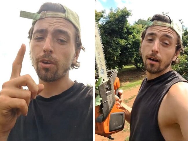 A French backpacker claims he saved $15,000 in three months working on a farm. Picture: TikTok / @imaustraliannow