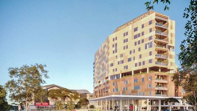 The $1.1 billion Frankston Hospital upgrade set to be completed by 2025. Picture: supplied.