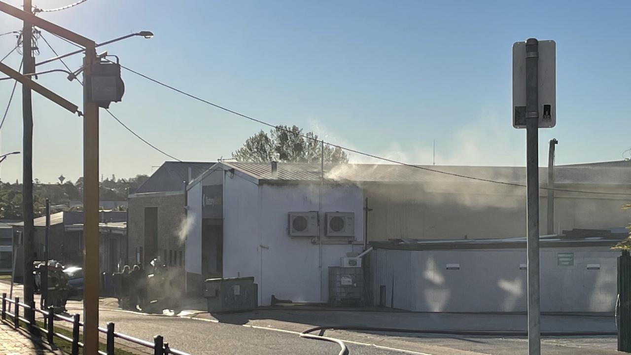 Firefighters were called to the scene of a fire at Battery World Toowoomba on Monday, September 6 2021.