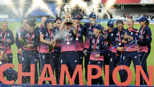 England won the Women’s World Cup final by nine runs.