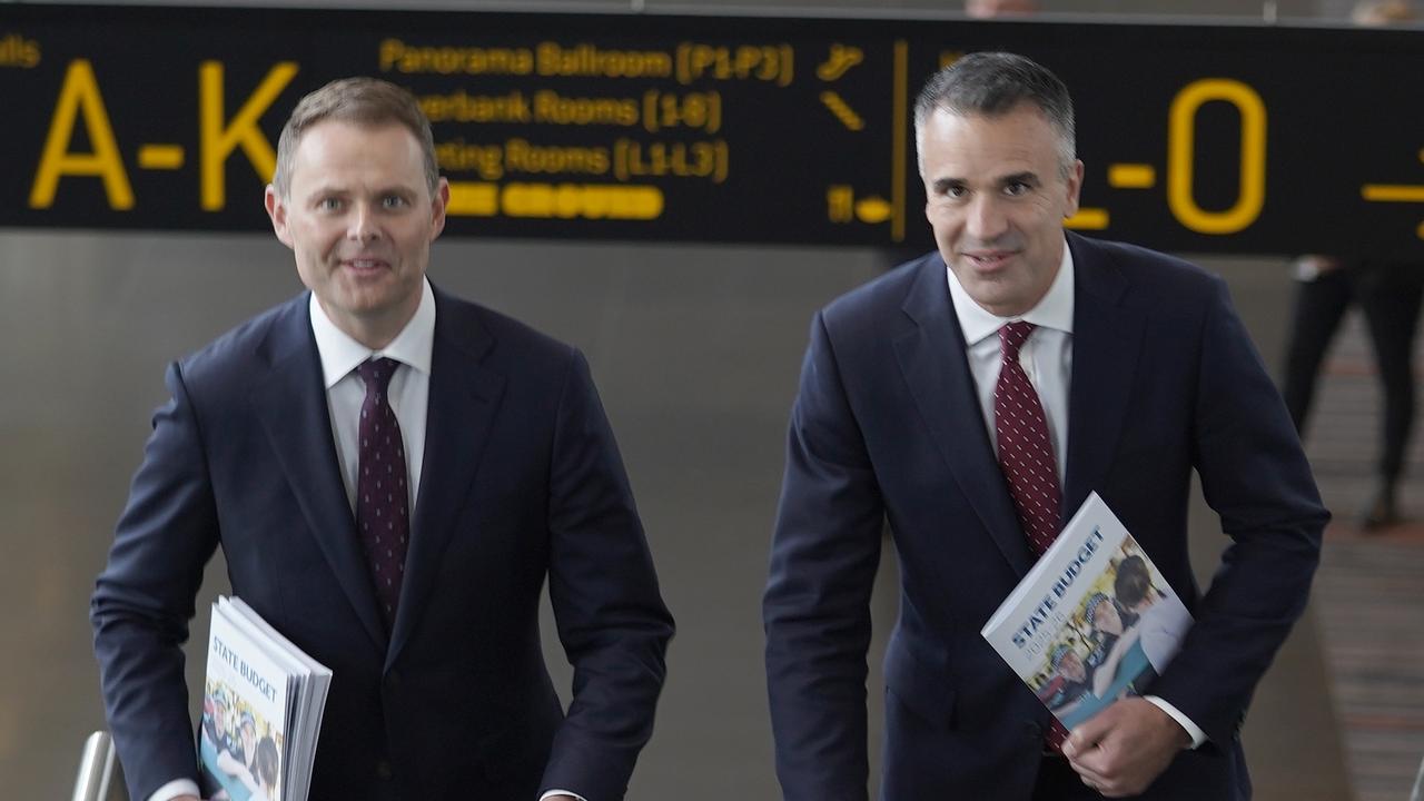Mr Mullighan (left) and Premier Peter Malinauskas will return to the polls in March next year. Picture: NewsWire / Dean Martin