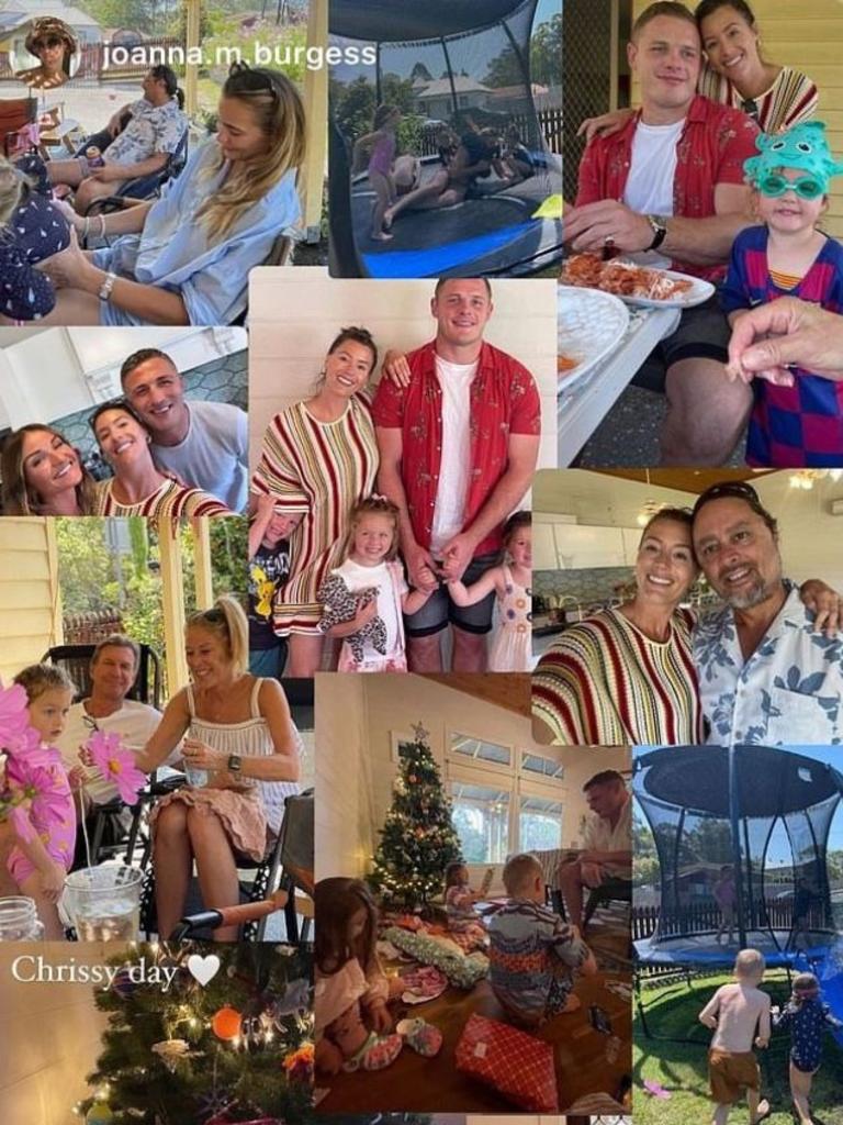 Sam Burgess and his new girlfriend, Lucy Graham, celebrated Christmas with the Burgess family. Picture: Instagram