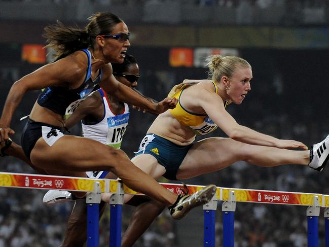 Beijing Olympics 2008. Day 11. Athletics. Women's 100m Hurdles Final. Sally McLellan (Sally Pearson) wins silver