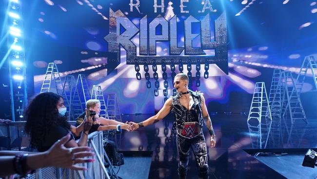 Rhea Ripley at a WWE event in July 2021. Source: Supplied.