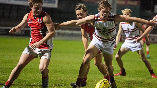 Jamison Murphy, right, playing for Prince Alfred College in 2019. Picture: Matt Loxton