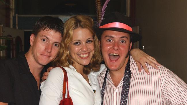 Tom Dawe, Jaqui Bonato & Peter Limon at Flinders Street Station Nightclub Picture: Bryan Lynch ad296006