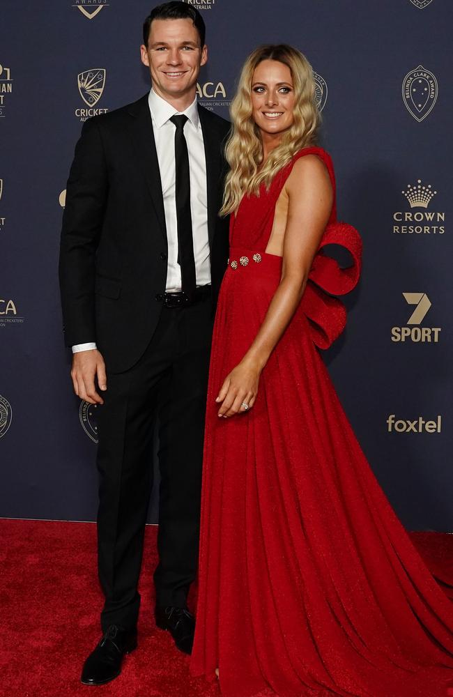 Peter Handscomb and Sarah Ray. Picture: AAP