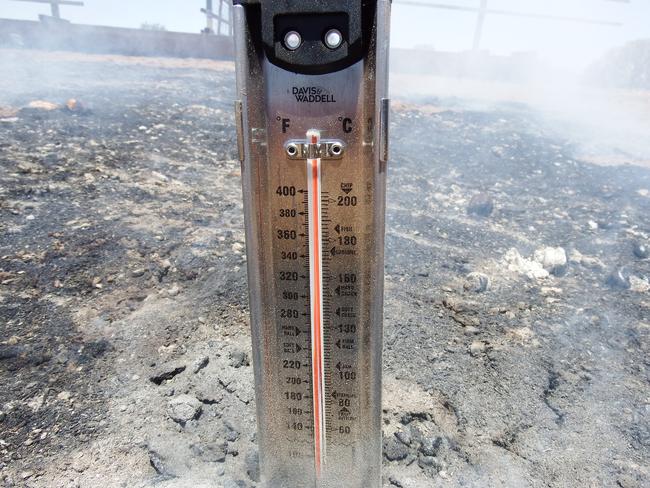 A fire has mysteriously started at the Mt Denison Cattle Station near Alice Springs. Picture: Supplied