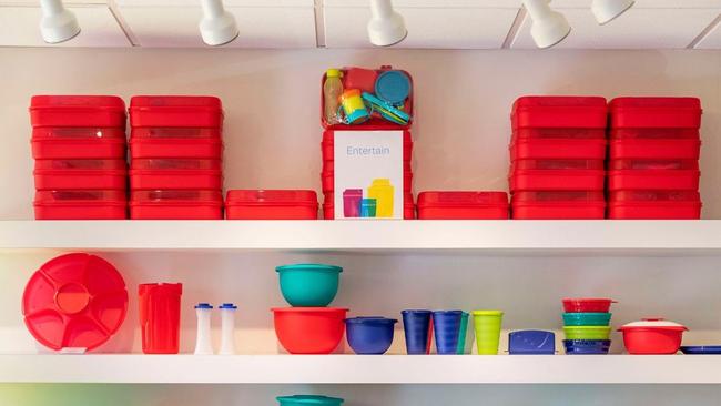 Some of Tupperware’s recent products; many consumers still associate the brand with the burnt-orange and mustard-yellow containers in their mothers’ and grandmothers’ kitchens. Picture: John Greim/Lightrocket/Getty Images