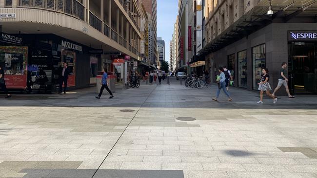 The upgraded Gawler Place, which reopened on Tuesday.