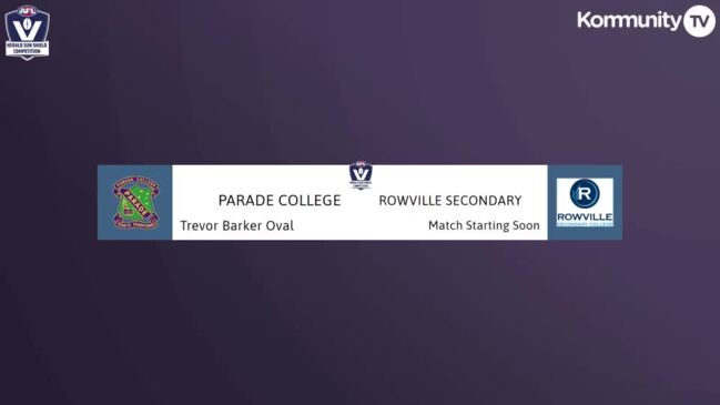 Replay: Herald Sun Shield Division 1 grand finals - Parade College v Rowville Secondary College (Intermediate boys)