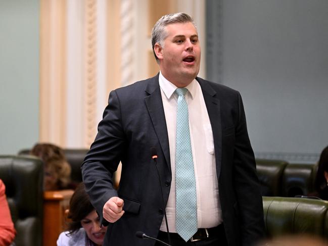 BRISBANE, AUSTRALIA - NewsWire Photos - MAY 1, 2024. Queensland Police Minister Mark Ryan speaks during a press conference at Parliament House in Brisbane. Picture: Dan Peled / NCA NewsWire