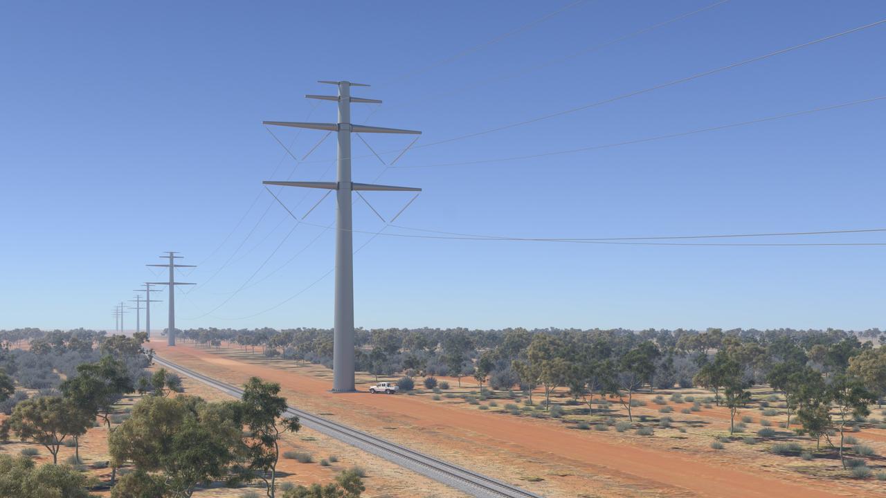 Proposed SunCable transmission towers.