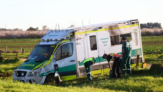 The scene of the crash on Port Wakefield Rd, Virginia in 2016. Picture: Tait Schmaal