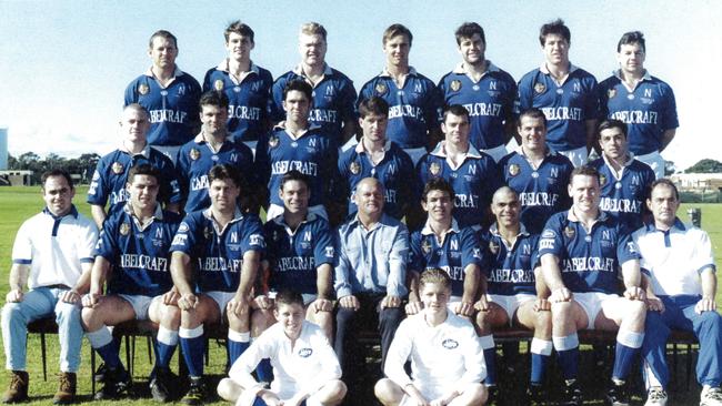 The Newtown Jets team who won NSWRL Metropolitan Cup. John Lintmeijer is back row, exact centre. Picture: Terry Williams