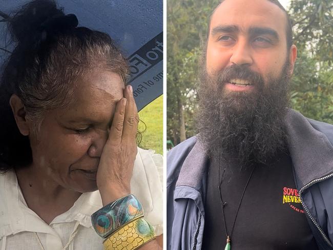 First Nations people Elizabeth Boyd and Gudjingarn Williams weighed in on Mount Warning/Wollumbinâs closure. Picture: David Bonaddio