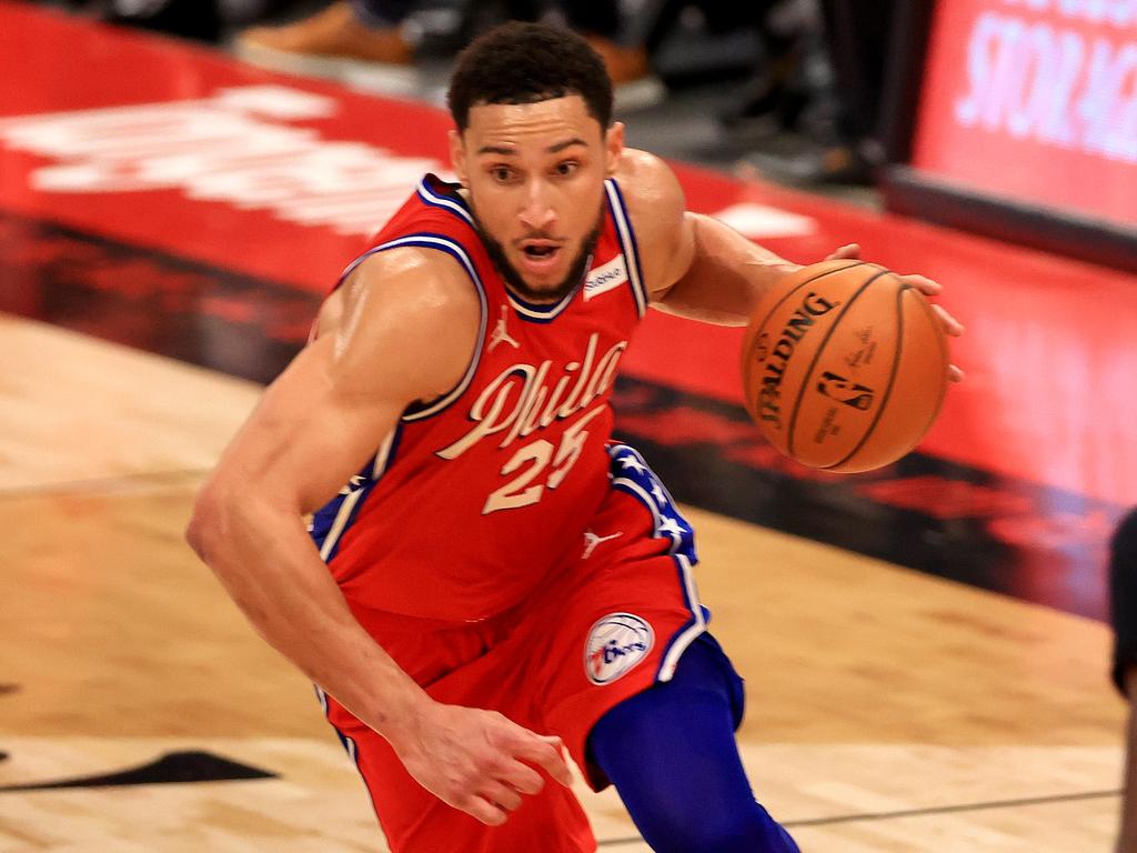 Ben Simmons has defied the doubters to pick up his third successive NBA All-Star appearance. Picture: Mike Ehrmann/Getty Images