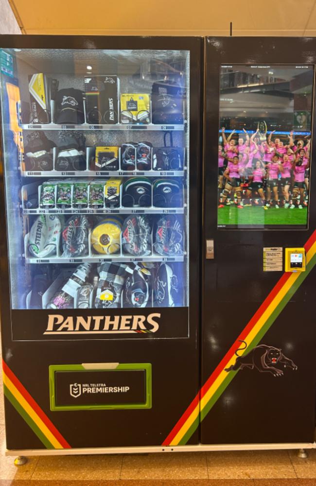 Panthers vending machine at Penrith Plaza.